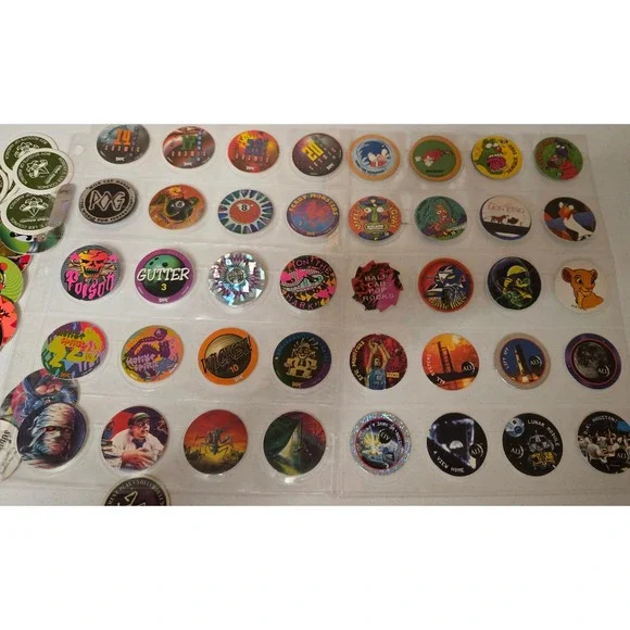 Vintage 1990s POG Large Mixed Lot - World POG Federation Tournament Pogs - Picture 4 of 7